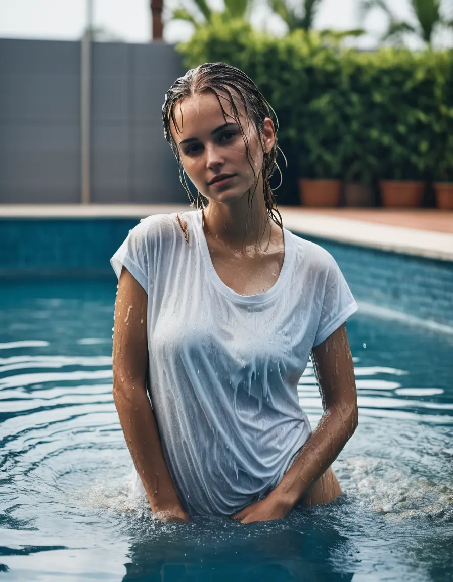 photo of young woman, in soaking wet, drenched clothes,
white sneakers, Long jeans, white t-shirt, poolside shower, fully soaked, 
enjoying, wet clothes stuck to body,
detailed textures of the wet clothes, wet face, wet plastered hair,
wet, drenched, professional, high-quality details, full body view.
sharp focus, ultra-high pixel detail, realistic, high-quality, full colors, incredibly detailed, 4k, 8k, 16k, hyper-realistic, RAW photo, masterpiece, ultra-detailed, professionally color graded, professional photograph, Full length 