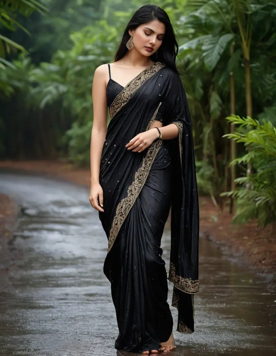 photo of young woman, in soaking wet, drenched clothes,
Stilletto heels, Silk pants, Embroidery,  long black Saree skin tight , Space ,grope another female , 
enjoying, wet clothes stuck to body,
detailed textures of the wet clothes, wet face, wet plastered hair,
wet, drenched, professional, high-quality details, full body view.
sharp focus, ultra-high pixel detail, realistic, high-quality, full colors, incredibly detailed, 4k, 8k, 16k, hyper-realistic, RAW photo, masterpiece, ultra-detailed, professionally color graded, professional photograph, Straight open  wavy hairstyle , , pear shaped body,  wrist watch, thin necklace t ,  , no make up, 