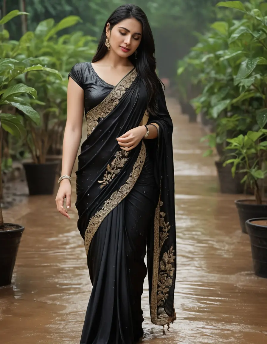 photo of young woman, in soaking wet, drenched clothes,
Stilletto heels, Silk pants, Embroidery,  long black Saree skin tight , Space ,grope another female , 
enjoying, wet clothes stuck to body,
detailed textures of the wet clothes, wet face, wet plastered hair,
wet, drenched, professional, high-quality details, full body view.
sharp focus, ultra-high pixel detail, realistic, high-quality, full colors, incredibly detailed, 4k, 8k, 16k, hyper-realistic, RAW photo, masterpiece, ultra-detailed, professionally color graded, professional photograph, Straight open  wavy hairstyle , , pear shaped body,  wrist watch, thin necklace t ,  , no make up, 